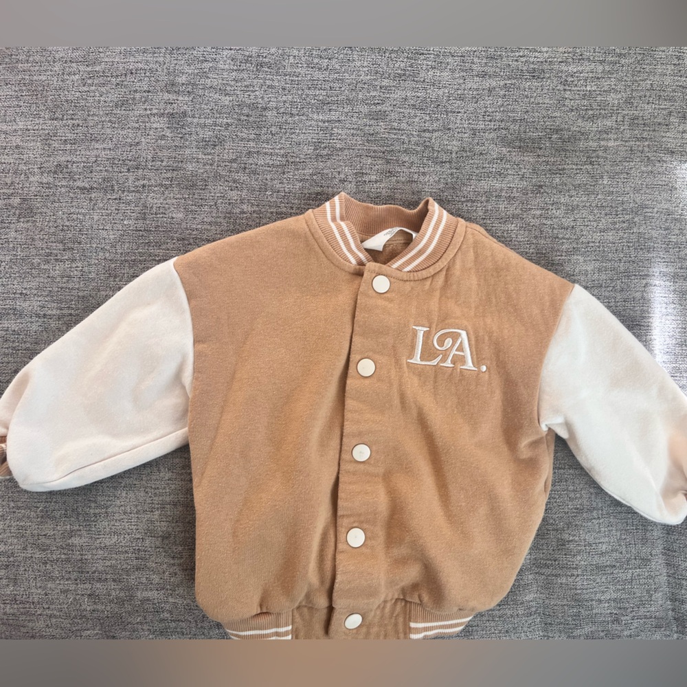 H&M Tan and White Kids Jacket